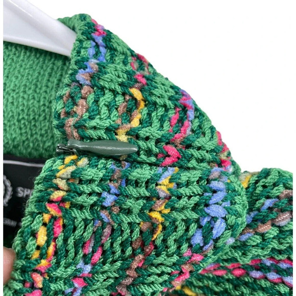 St. John Sport Size Medium Mock Neck Sweater Rainbow Stripe Women's Wool Blend - Picture 8 of 16